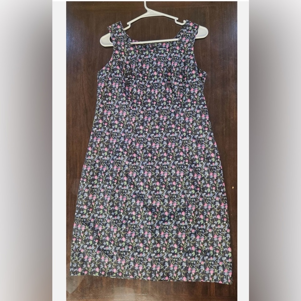 HW NEW YORK Floral Midi Dress - Pink and Black - Picture 6 of 9